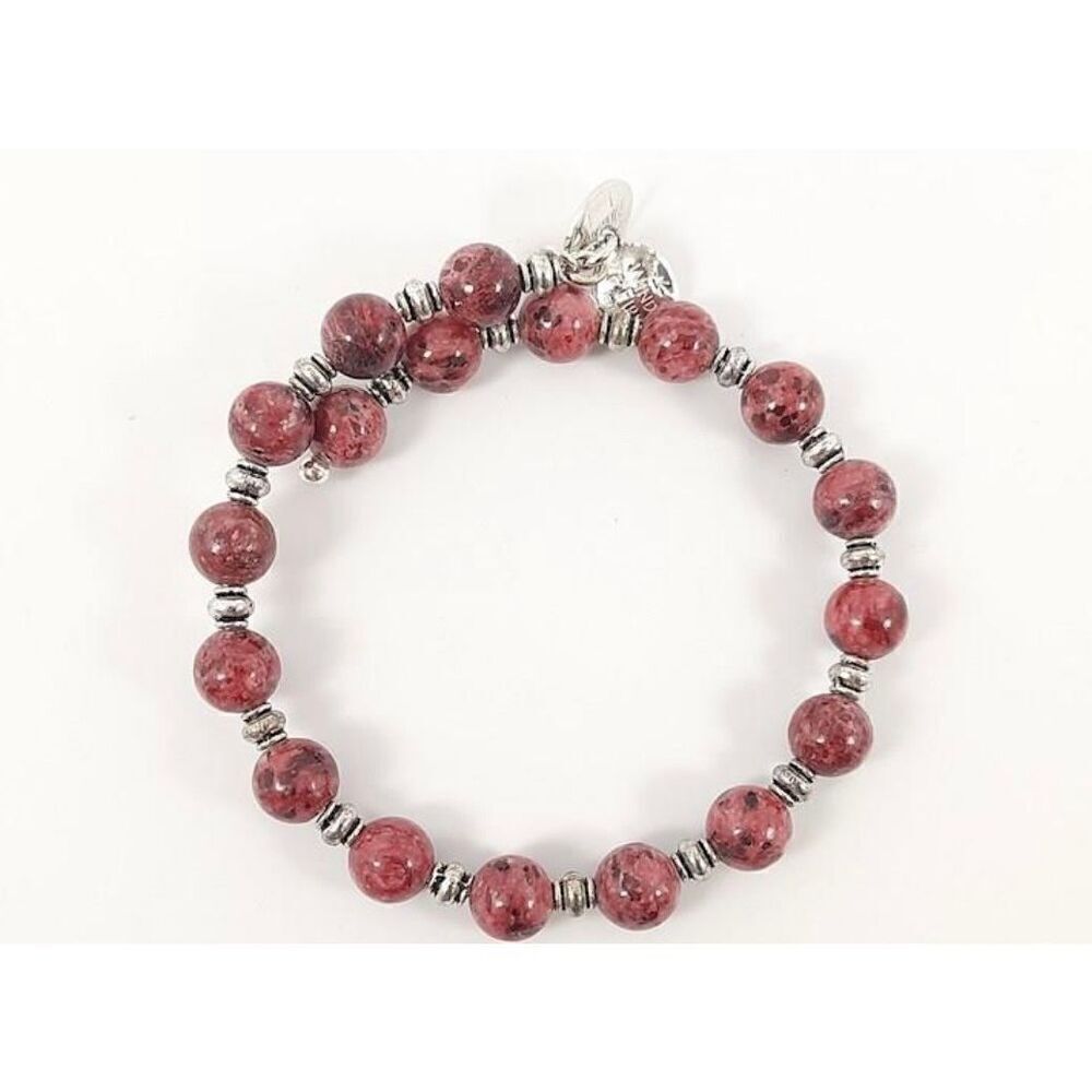 Wind & Fire Rhodonite Wrap Bracelet New - Picture 6 of 7